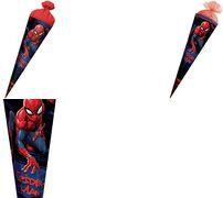 ROTH Motiv-Schultüte "Marvel Spiderman", eckig, 850 mm Lizenz-Schultüte, Tüllverschluss und Spezialborte, - 1 Stück (678893)