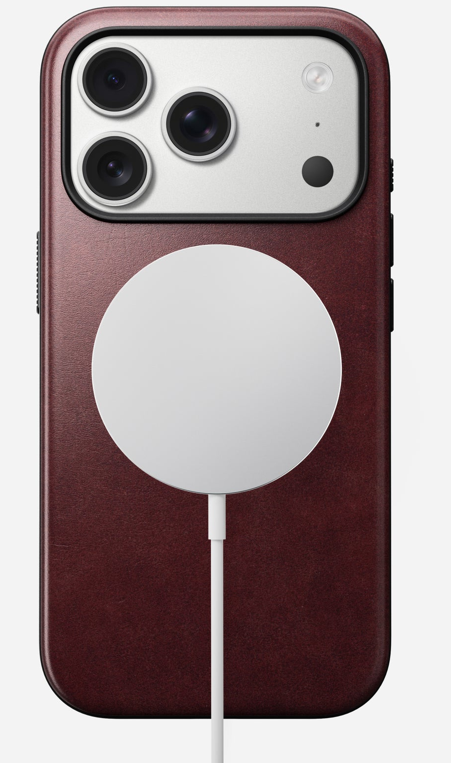 Nomad Modern Leather Case iPhone 17 Pro Bordeaux