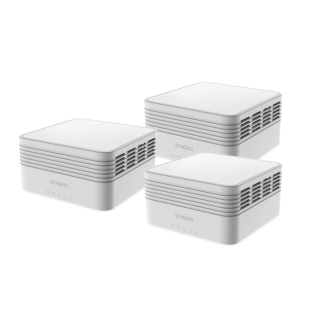 Strong ATRIA Mesh-WLAN-System Trio AX3000 Wi-Fi 6 Dual-Band 3 Router Weiß