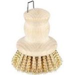 Peggy Perfect Topfbürste, Holz natur, rund Durchmesser Kopf: 70 mm, Borsten aus Messing, - 1 Stück (8420)