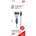 2GO 797315 USB Kabel 1,5 m USB B USB C/Micro-USB B/Lightning Schwarz - Blau (797315)