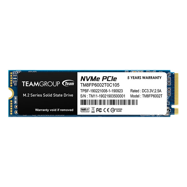 Team Group MP33 2 TB M.2 2280 PCIe 3.0 x4 NVMe SSD Schwarz