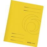 herlitz Schnellhefter easyorga, DIN A4, Manilakarton, gelb 240 g-qm, gebrauchsfertig gefaltet, Metelldeckleiste, - 10 Stück (11034303)