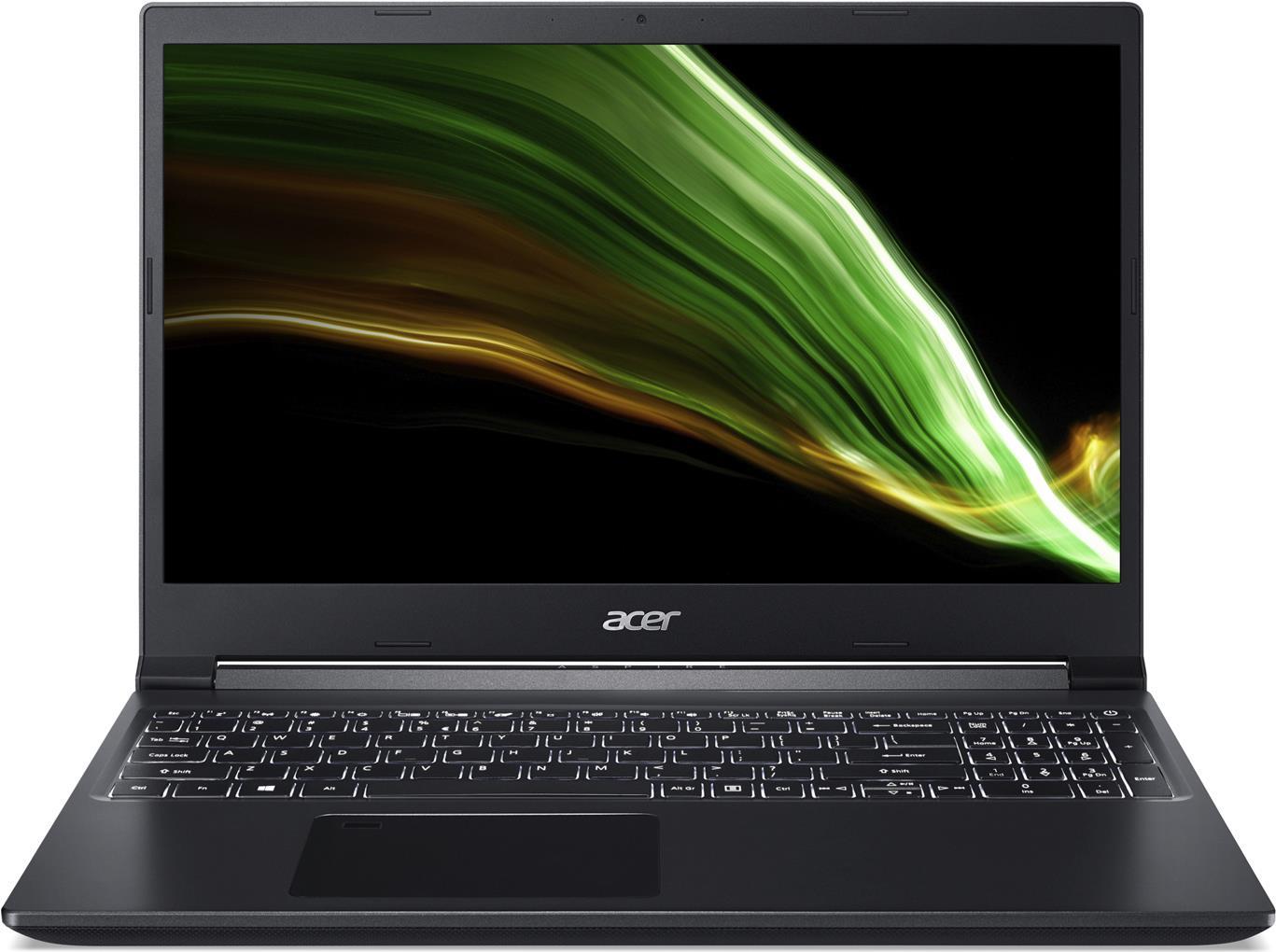 Acer Aspire 7 A715-42G-R4W8 - Ryzen 5 5500U / 2.1 GHz - ESHELL - GF GTX 1650 - 8 GB RAM - 512 GB SSD - 39.62 cm (15.6) 1920 x 1080 (Full HD) - Wi-Fi 6 - Charcoal Black - kbd: Deutsch
