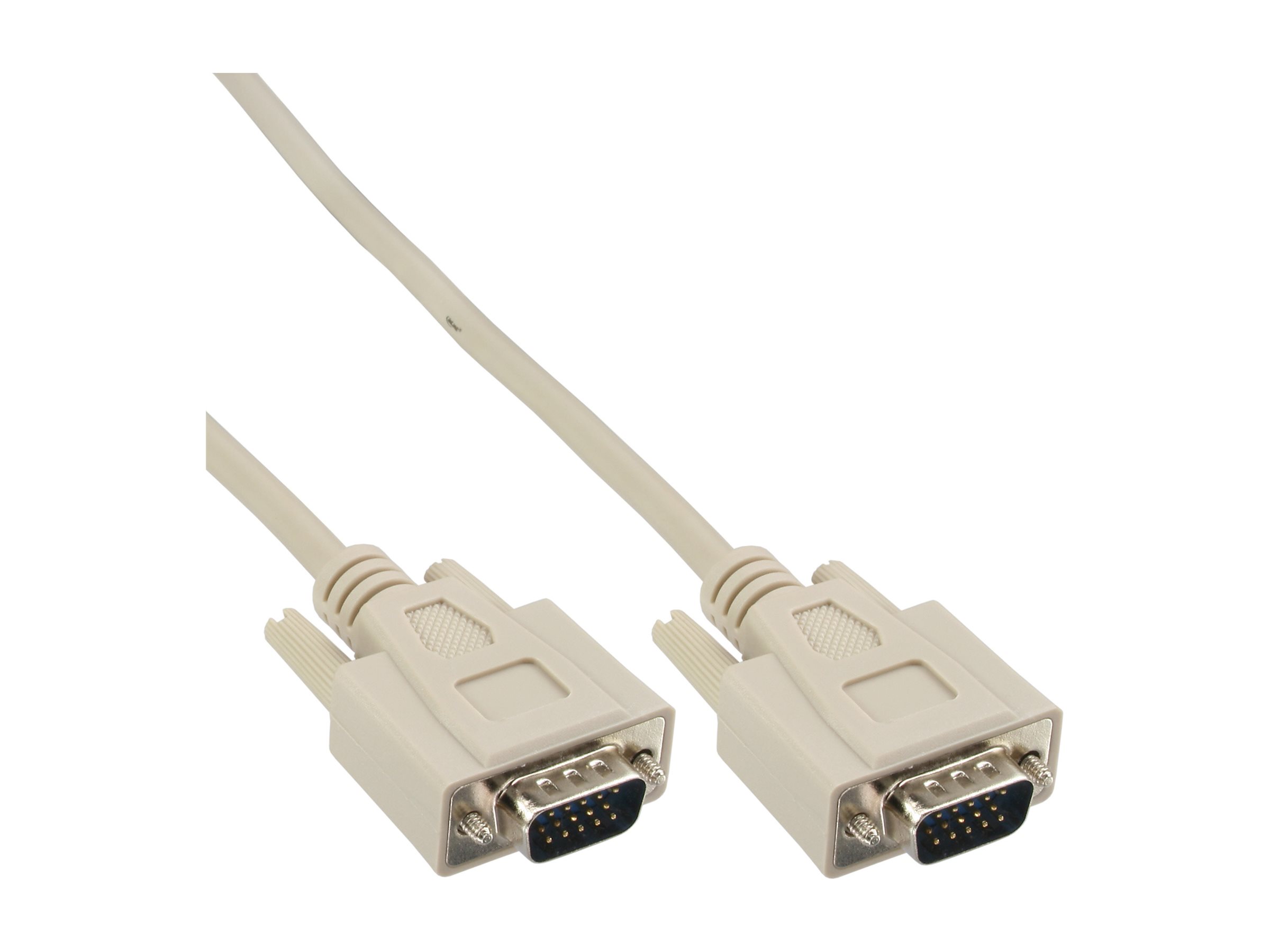 InLine VGA-Kabel HD-15 Stecker/Stecker 10 m Beige