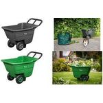 Bradas Gartenschubkarre HANDY-GO, 90 Liter, anthrazit belastbar: bis 150 kg, Schale aus Kunststoff mit Stahlgriff, - 1 Stück (TQ-WB090BK)