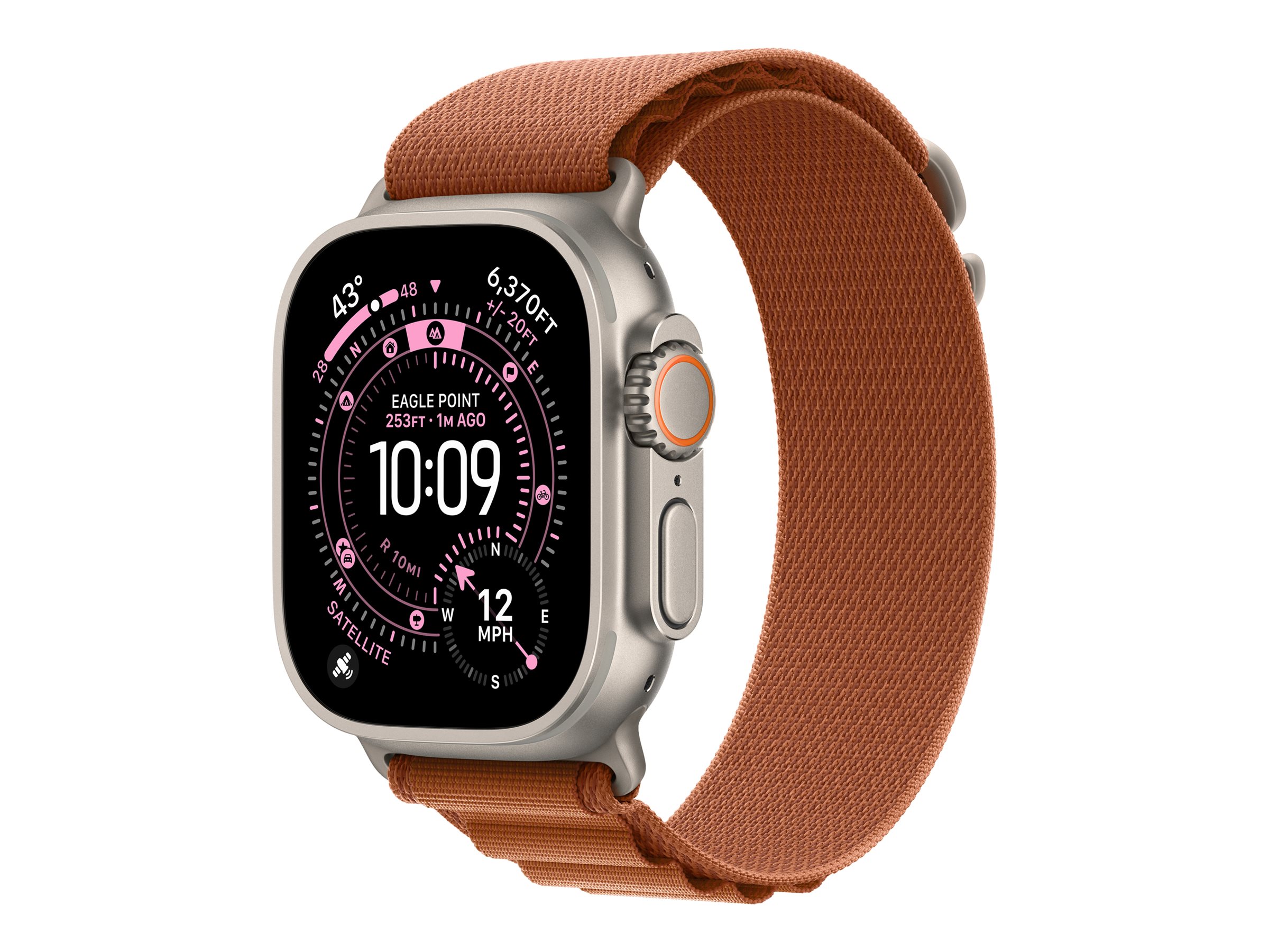 Apple Alpine Loop Uhrenarmband 49 mm Medium Natural Titanium Terra Cotta