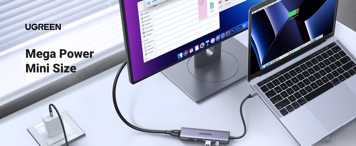 Ugreen Revodok 6-in-1 Dockingstation USB-C HDMI 3x USB-A 3.0 SD/TF Silber