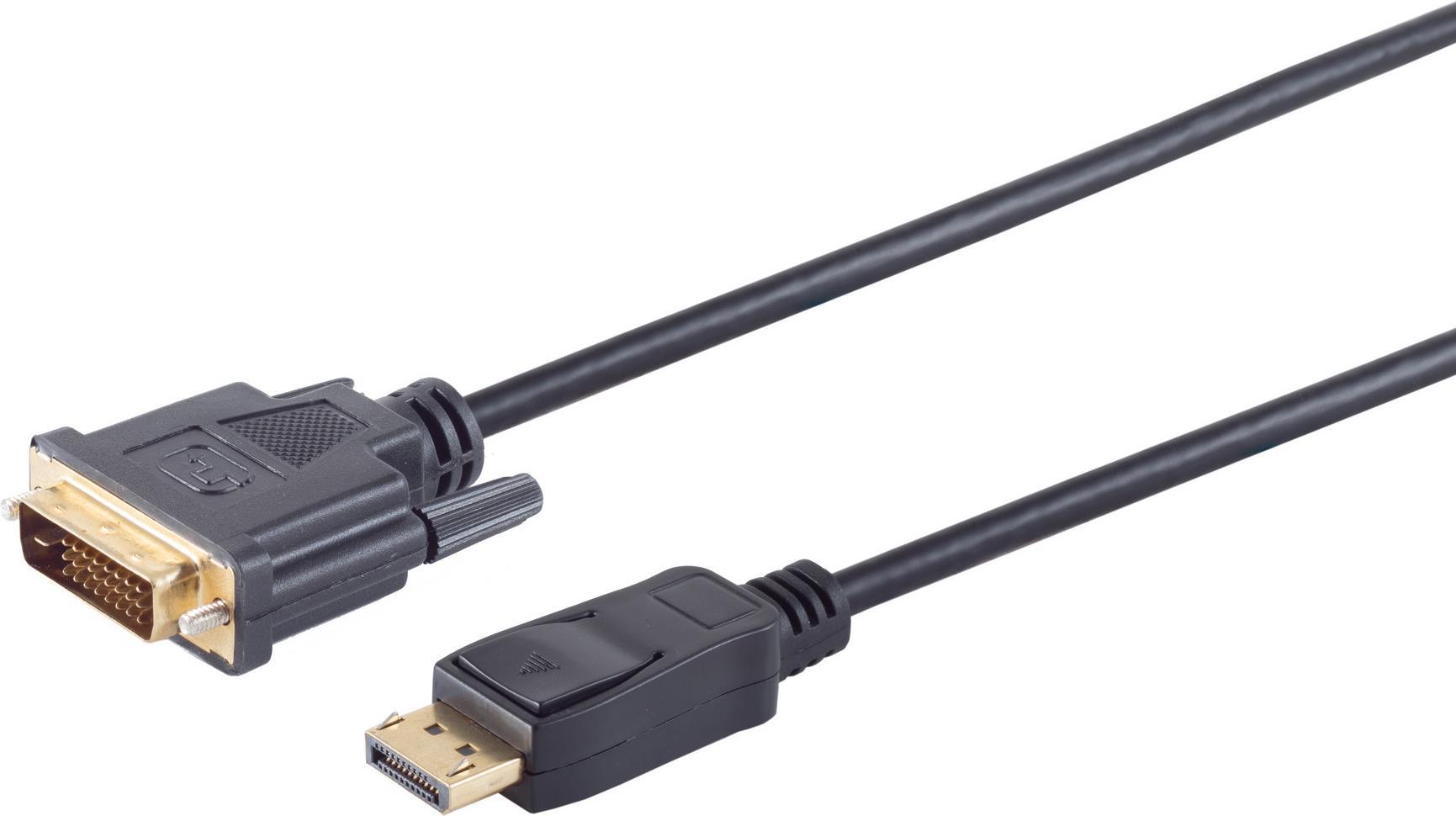 S/CONN maximum connectivity Displayportkabel-Displayport Stecker 20p auf DVI 24+1 Stecker, vergoldete Kontakte, 7,5m (77497-1)