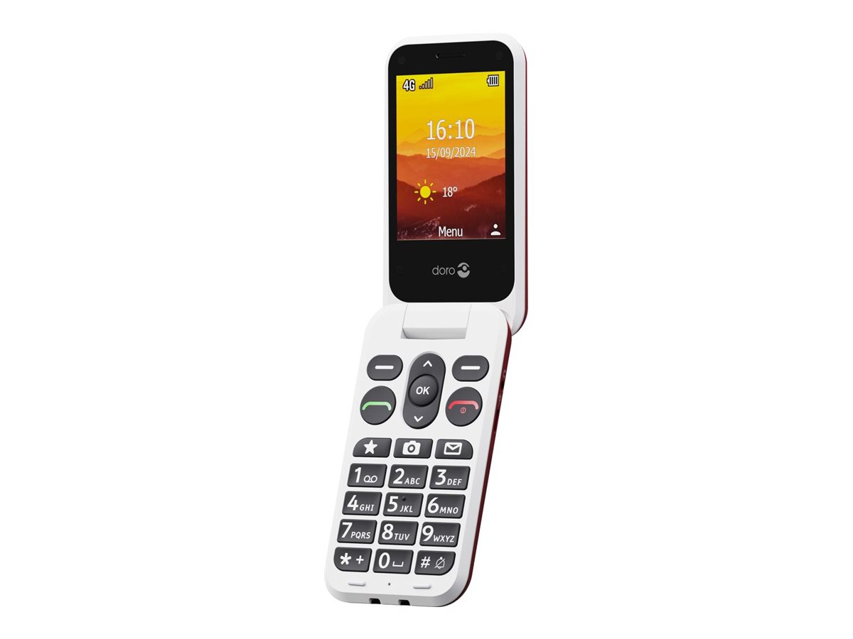 Doro Leva L30 4G Großtastenklapphandy 2,8" Rot/weiß