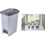 keeeper Tret-Abfalleimer "olaf", 40 Liter, PP, light silver komfortables Öffnen und Schließen mit Tretpedal, leicht zu - 1 Stück (1031516000000)