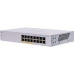 Cisco Business 110 Series 110-16PP - Switch - unmanaged - 8 x 10/100/1000 (PoE) + 8 x 10/100/1000 - Desktop, an Rack montierbar, wandmontierbar - PoE (64 W)