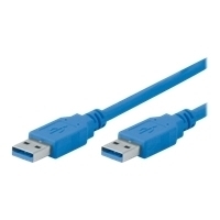 Tecline USB 3.0 Kabel, USB 3.0 St. A / USB 3.0 St. A, blau, 1,0 m Unterstützt Transferraten bis USB Superspeed (5 Gigabit/s) (39903101)