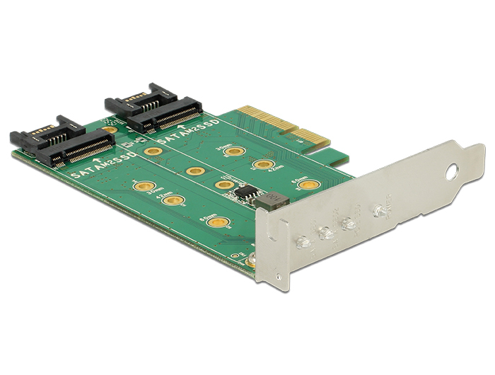 Delock PCI Express Karte 3 x M.2 Slot Low Profile PCIe 3.0 x4