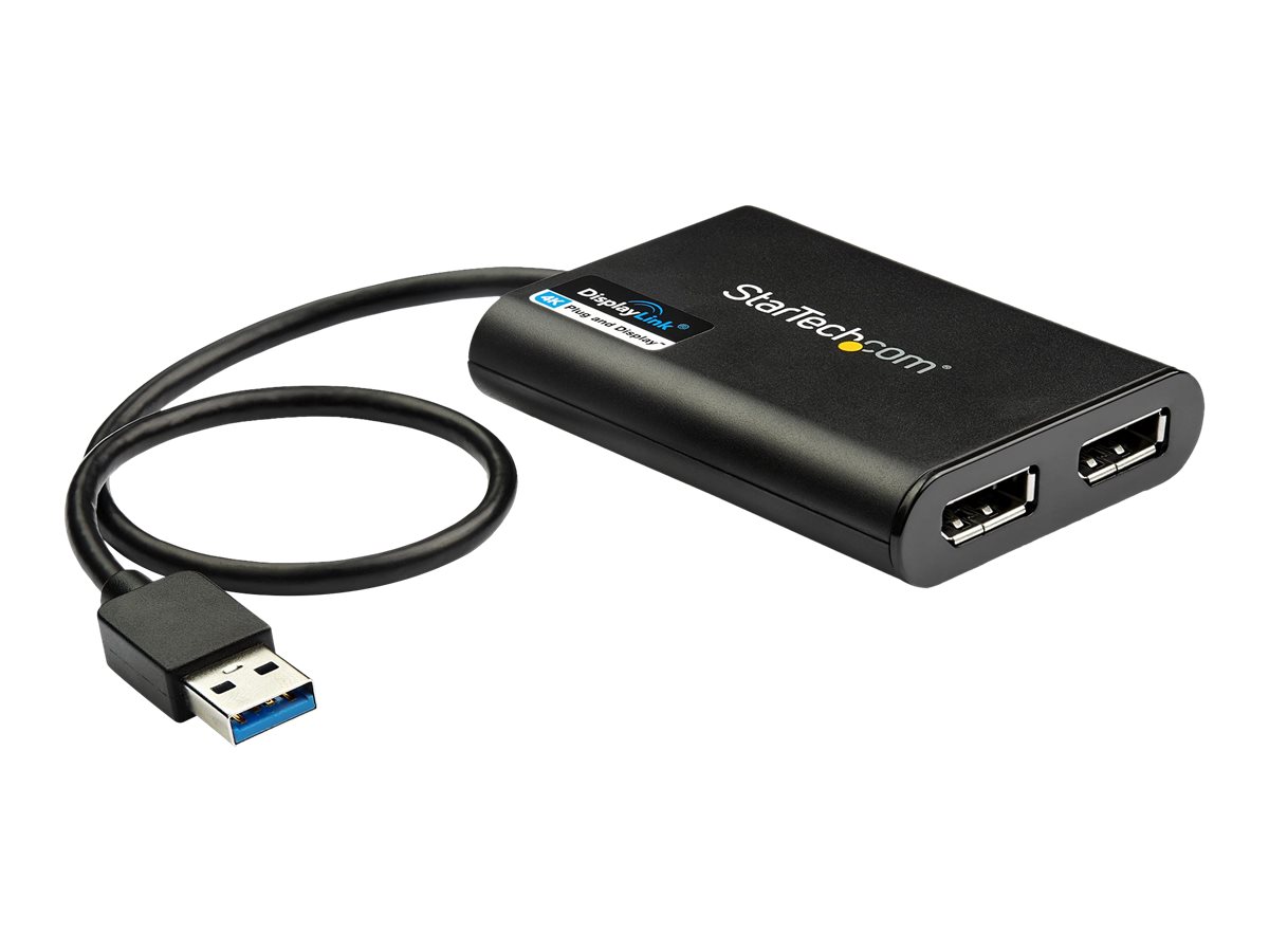 StarTech.com USB-zu-Dual-DisplayPort-Adapter 4K 60Hz USB 3.0 DisplayLink DL-6950 Schwarz