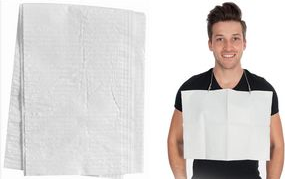 HYGOSTAR Patienten-Serviette, 460 x 330 mm, weiß Zellstoff-Vlies, mit Polyethylen-Folie beschichtet, - 1 Stück (53320)