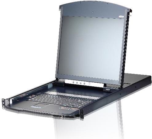 ATEN KL1108VN KVM-Konsole 19" Dual Rail 8-Port LCD KVM over IP Schwarz