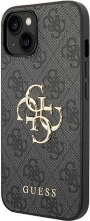 GUESS Hard Cover 4G Big Metal Logo Grey, für Apple iPhone 15 Plus (GUHCP15M4GMGGR)