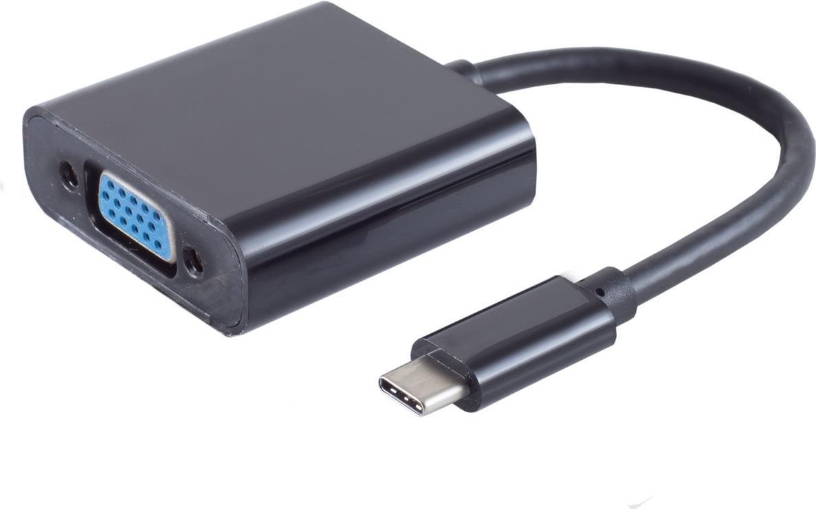 S-Conn 14-05006 USB C VGA (D-Sub) Schwarz Videokabel-Adapter (14-05006)