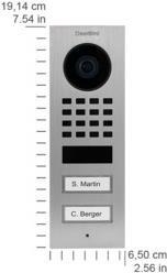 DoorBird D1102V IP Video Türstation V2A Edelstahl 2 Ruftasten (D1102V)