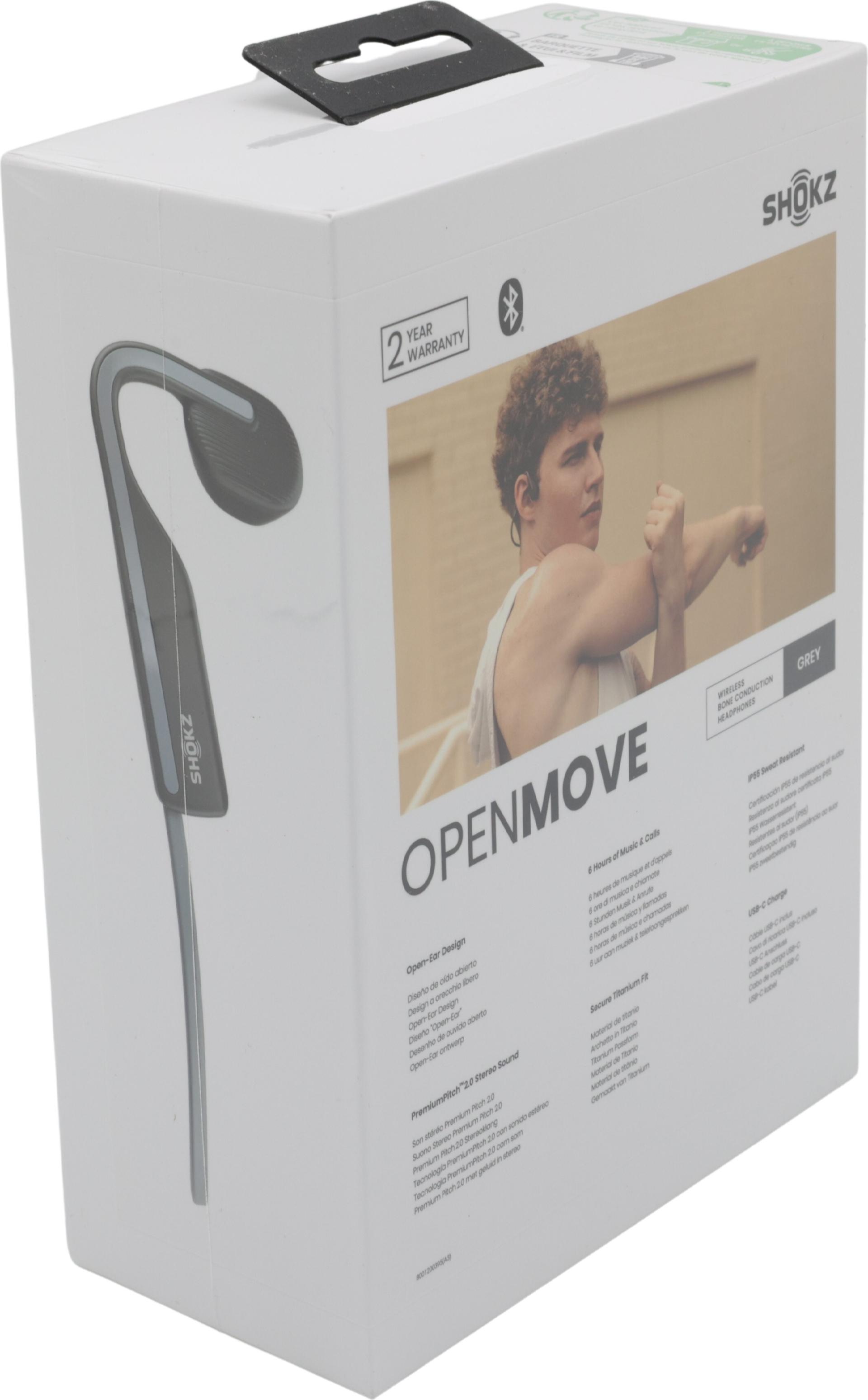 Aftershokz OpenMove Nackenband Bluetooth Kopfhörer Grau