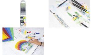 EBERHRAD FABER Wassertankpinsel Artist Color, 3er Set 3 Pinselspitzen: fein / mittel / breit, Fassungsvermögen - 1 Stück (579925)