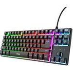 Trust Gaming GXT833 THADO TKL Gaming Tastatur Kompakte Gaming-Tastatur aus Metall mit mehrfarbiger LED-Beleuchtung (25889)