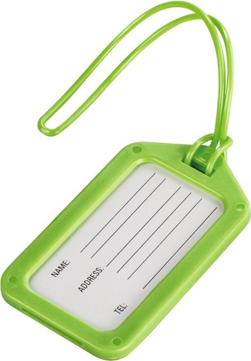 Hama Gepäckanhänger 9 x 5 cm, 2er-Set, grün (00139508)