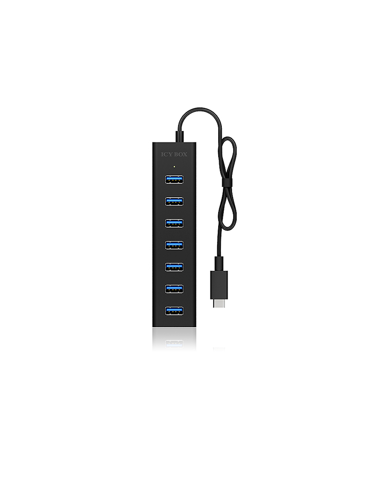 ICY BOX IB-HUB1700-C3 USB-C Hub 7-Port USB 3.2 Gen 1 Schwarz