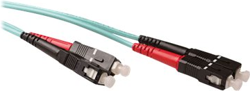 ACT 0.5 meter LSZH Multimode 50/125 OM3 fiber patch cable duplex with SC connectors SC/SC 50/125 DUP OM3 0,50M (RL3600)