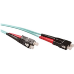ACT 0.5 meter LSZH Multimode 50/125 OM3 fiber patch cable duplex with SC connectors SC/SC 50/125 DUP OM3 0,50M (RL3600)