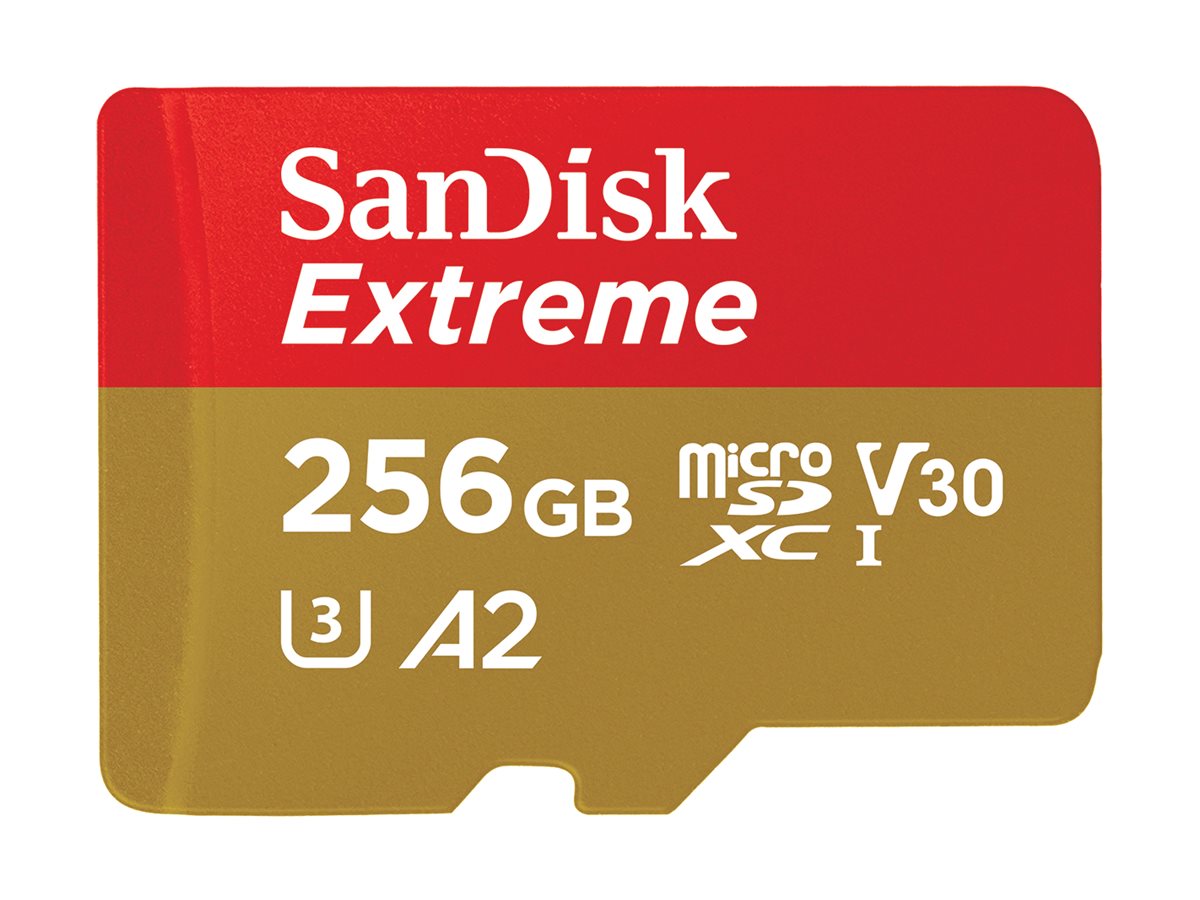SanDisk Extreme microSDXC 256 GB UHS-I Klasse 10 190 MB/s Gold, Rot