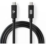 Nedis CCGW64750BK10 USB Kabel USB 3.2 Gen 2 (3.1 Gen 2) 1 m USB C Schwarz (CCGW64750BK10)