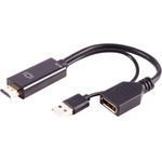 S/CONN maximum connectivity Adapter-HDMI-A Stecker auf DisplayPort Buchse, 4K60Hz, 20cm (10-01012)