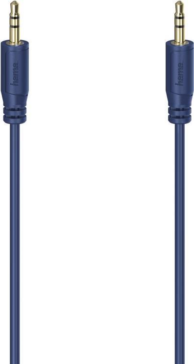 Hama Audio-Kabel Flexi-Slim, 3,5-mm-Klinken-Stecker, vergold., Blau, 0,75 m (00200726)