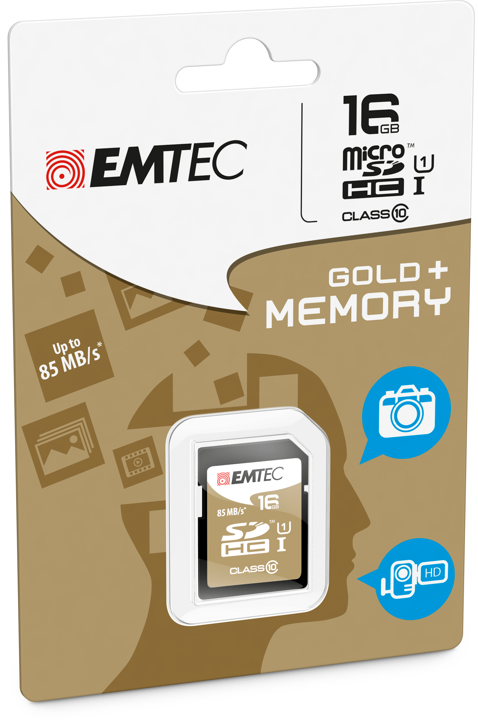 EMTEC Gold+ Flash-Speicherkarte (ECMSD16GHC10GP)