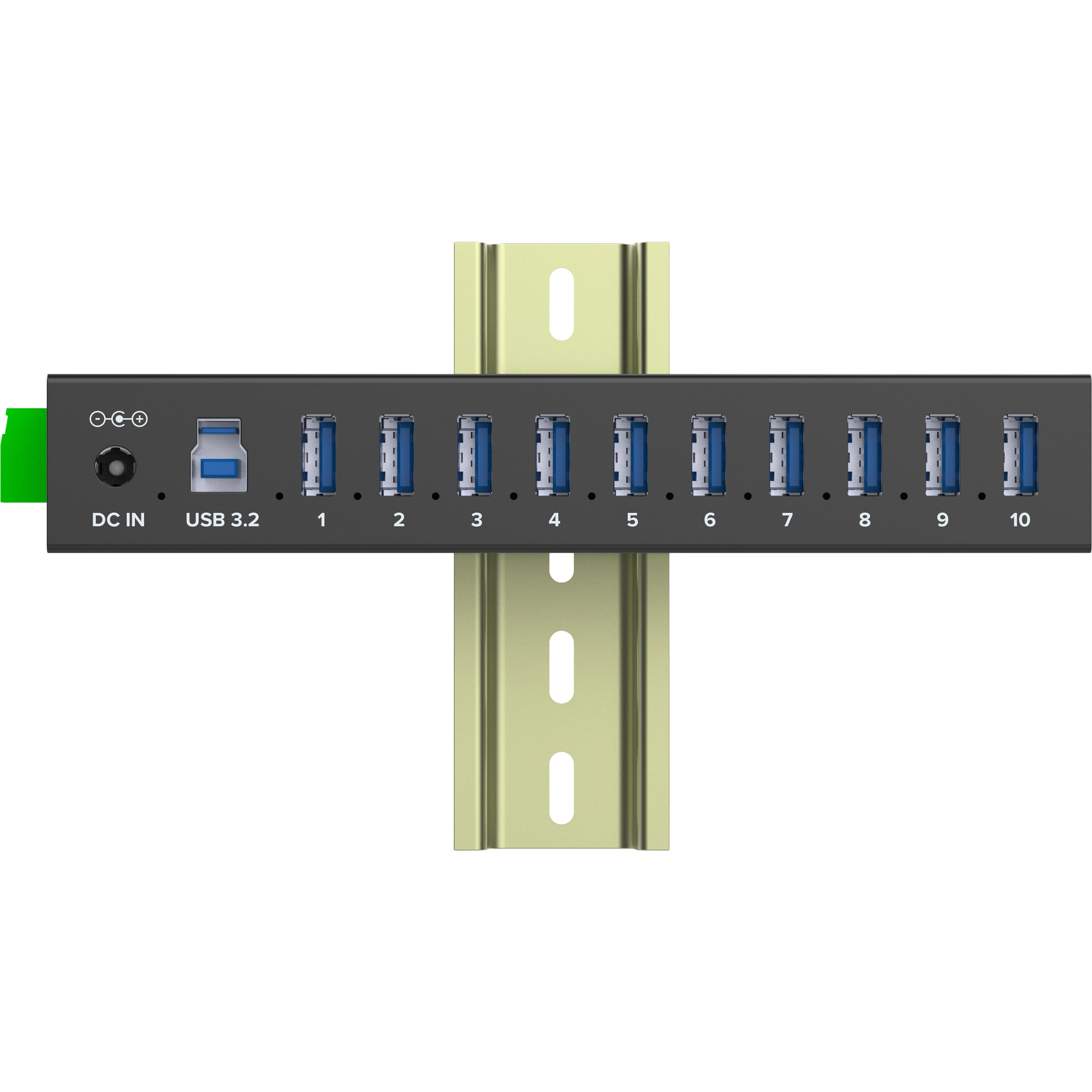InLine USB 3.2 Gen.1 Industrie-Hub 10 Port Schwarz