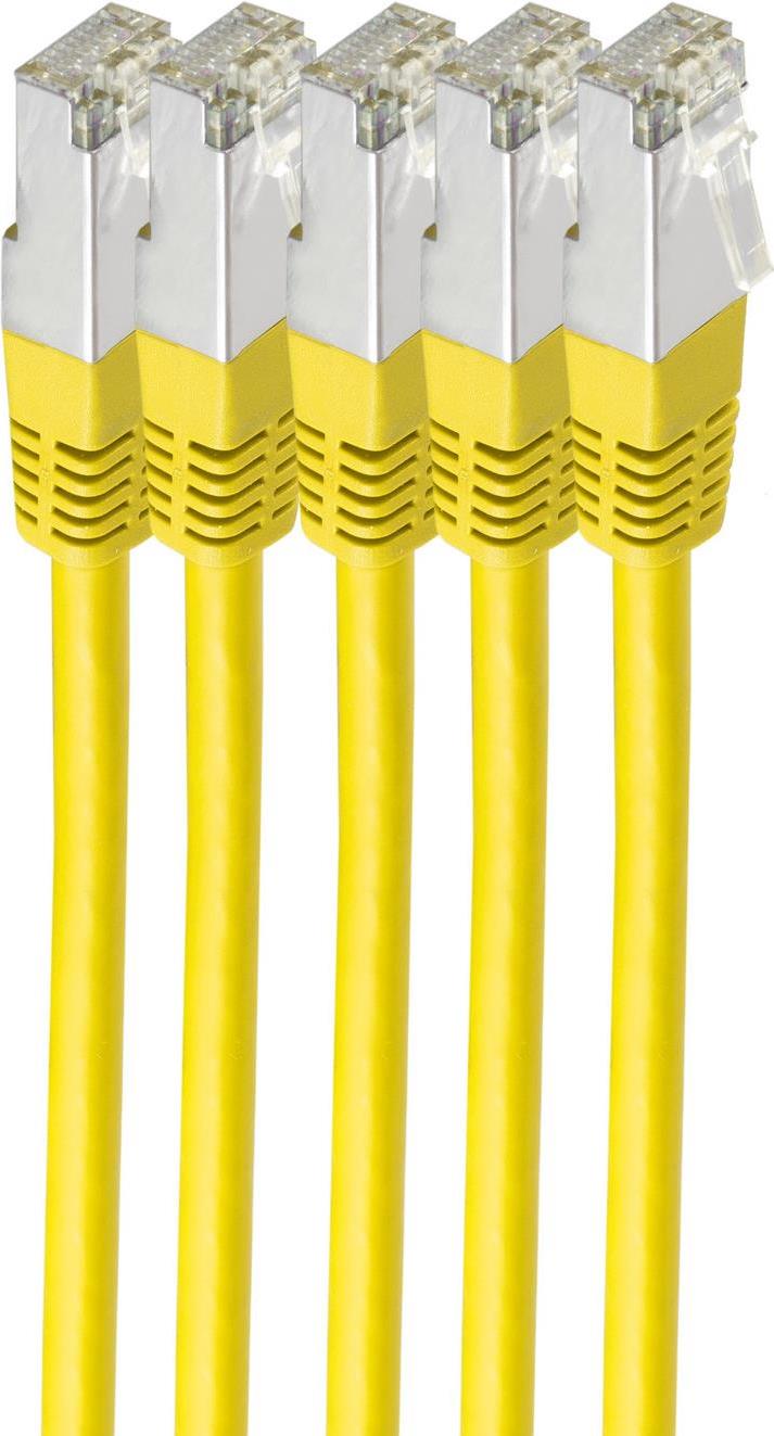 shiverpeaks BS75711-H0.25Y-SET5 Netzwerkkabel Gelb 0,25 m Cat6 S/FTP (S-STP) (BS75711-H0.25Y-SET5)