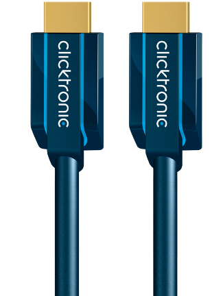 ClickTronic Casual Series HDMI-Kabel 3 m High Speed mit Ethernet Blau