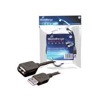 USB-Kabel MediaRange Verl. AA St/Bu 3.0m schwarz (MRCS111)