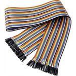 Renkforce Jumper-Kabel Arduino, Banana Pi, Raspberry Pi [40x Drahtbrücken-Buchse - 40x Drahtbrücken-Buchse] 60.00 cm Bunt (RF-4599684)