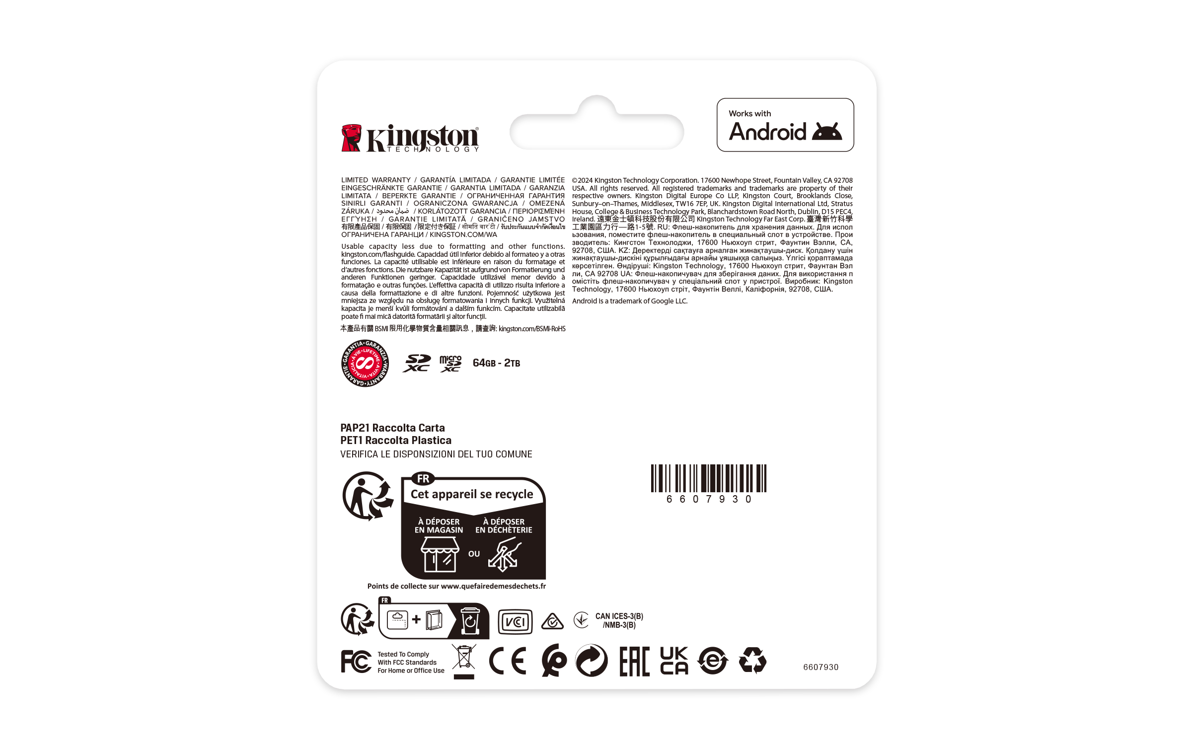 Kingston Canvas Select Plus SDCS3/512GBSP 512 GB microSDXC 150 MB/s Schwarz
