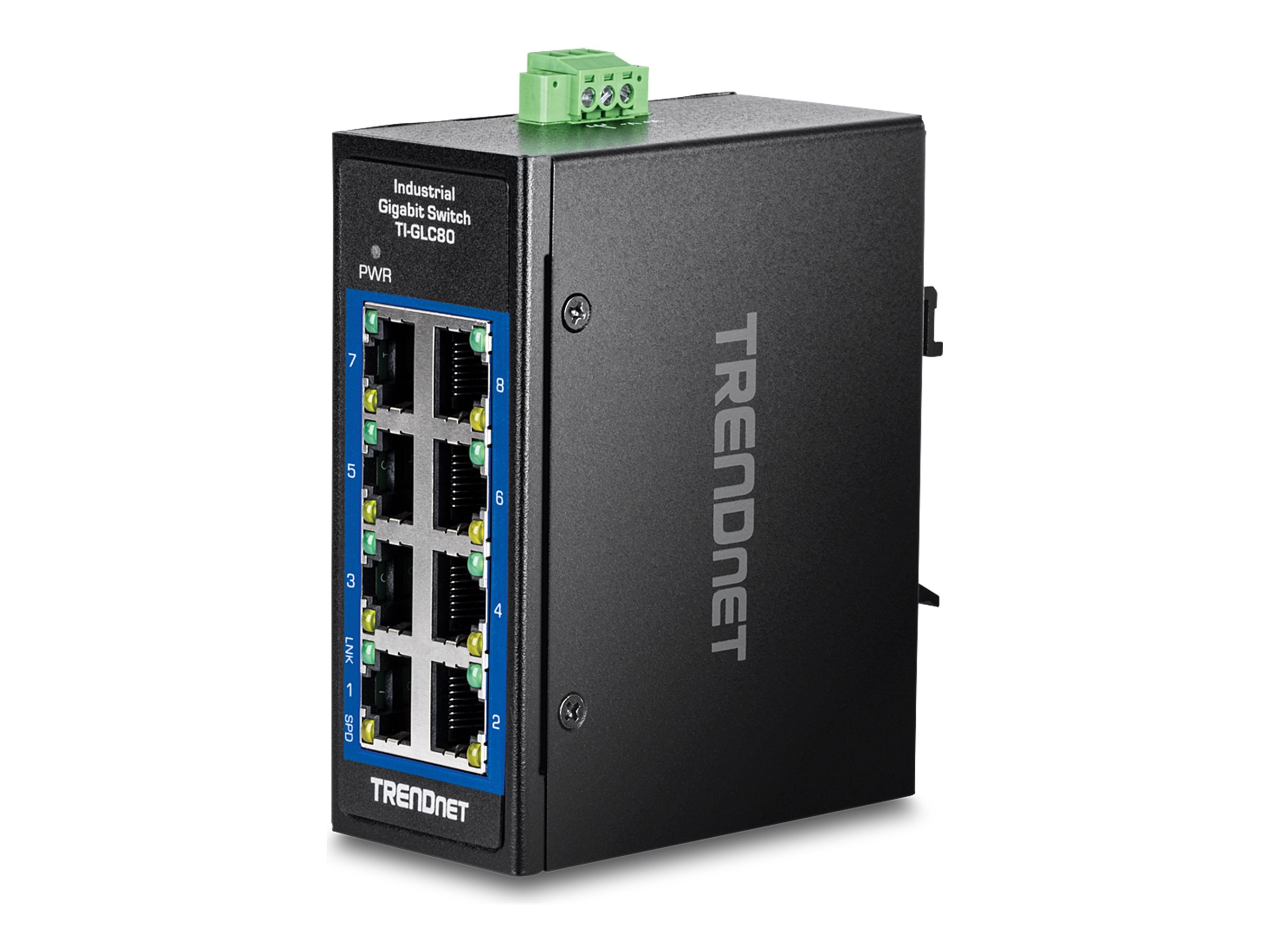 TRENDnet TI-GLC80 8-Port Industrial Gigabit Switch Schwarz