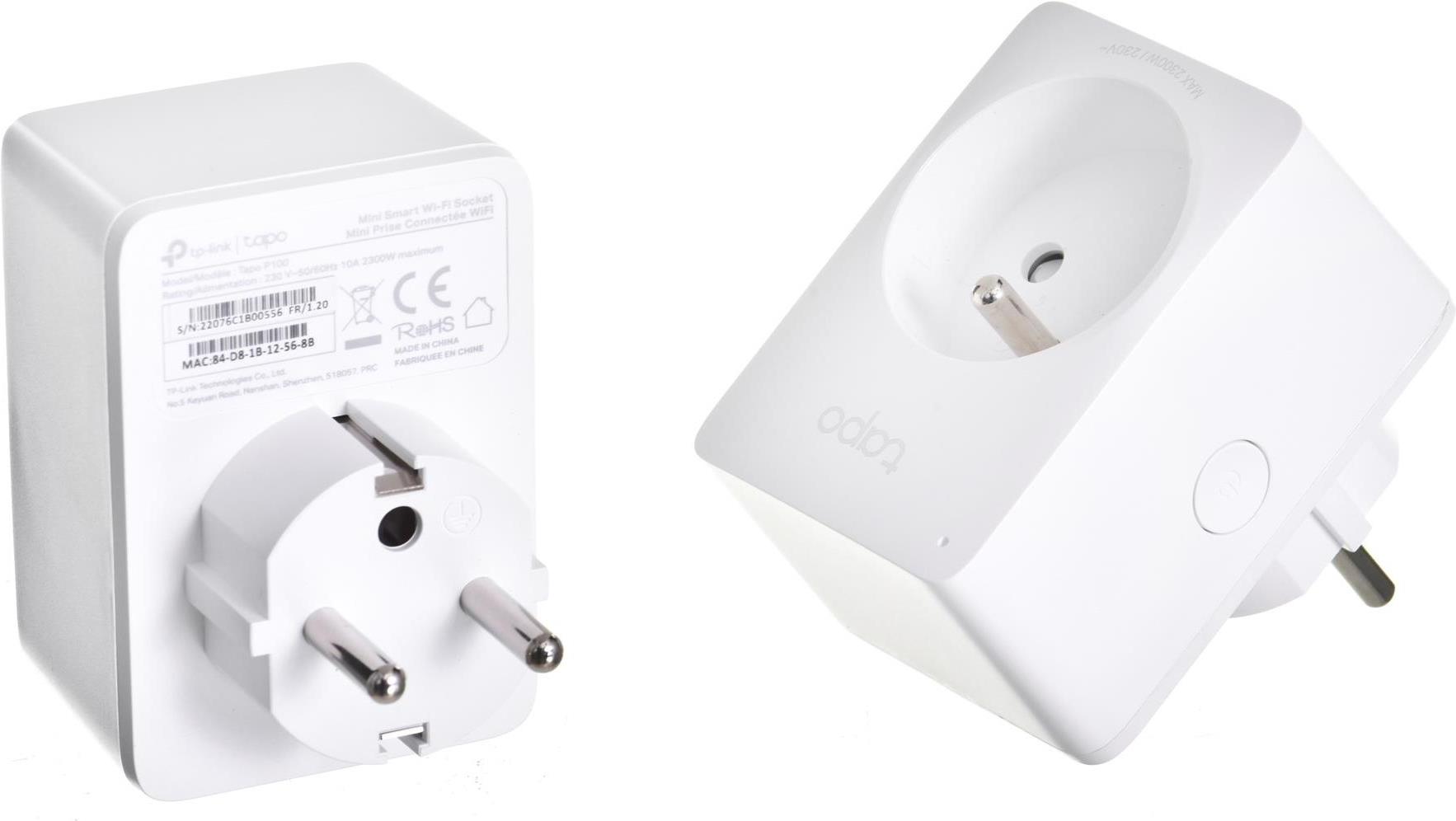 TP-LINK Tapo P100 - Kabellos - Bluetooth / Wi-Fi - 802.11b,802.11g,Wi-Fi 4 (802.11n) - Indoor - Weiß