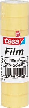 tesa Film standard, transparent, 19 mm x 10 m Klebefilm aus PP-Folie, gute Klebkraft, leicht abrollbar (57206-00001-00)