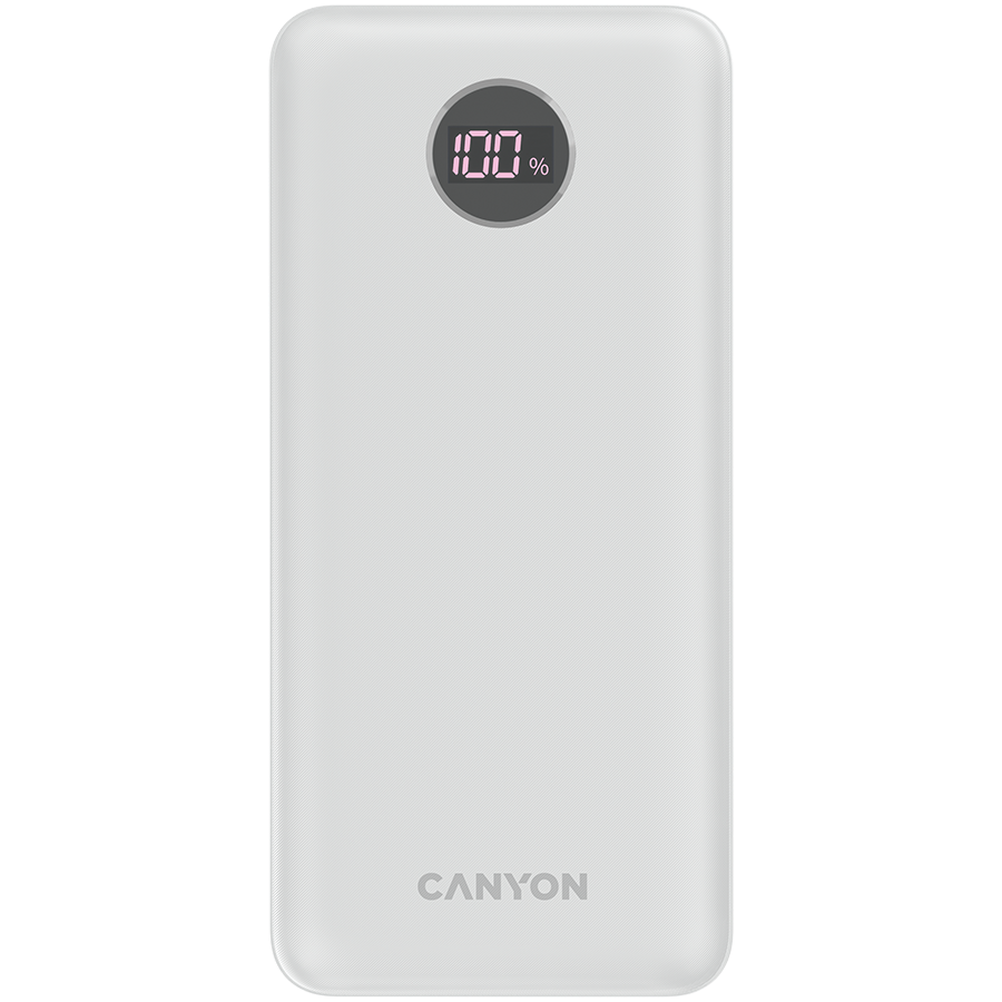 Canyon Powerbank PB-2002 20000 mAh PD/QC/Display white retail (CNE-CPB2002W)