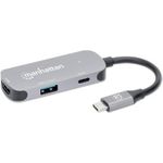 Manhattan 3-in-1 Dock USB-A/USB-C PD 4K60 HDMI USB USB-C PD (190299)
