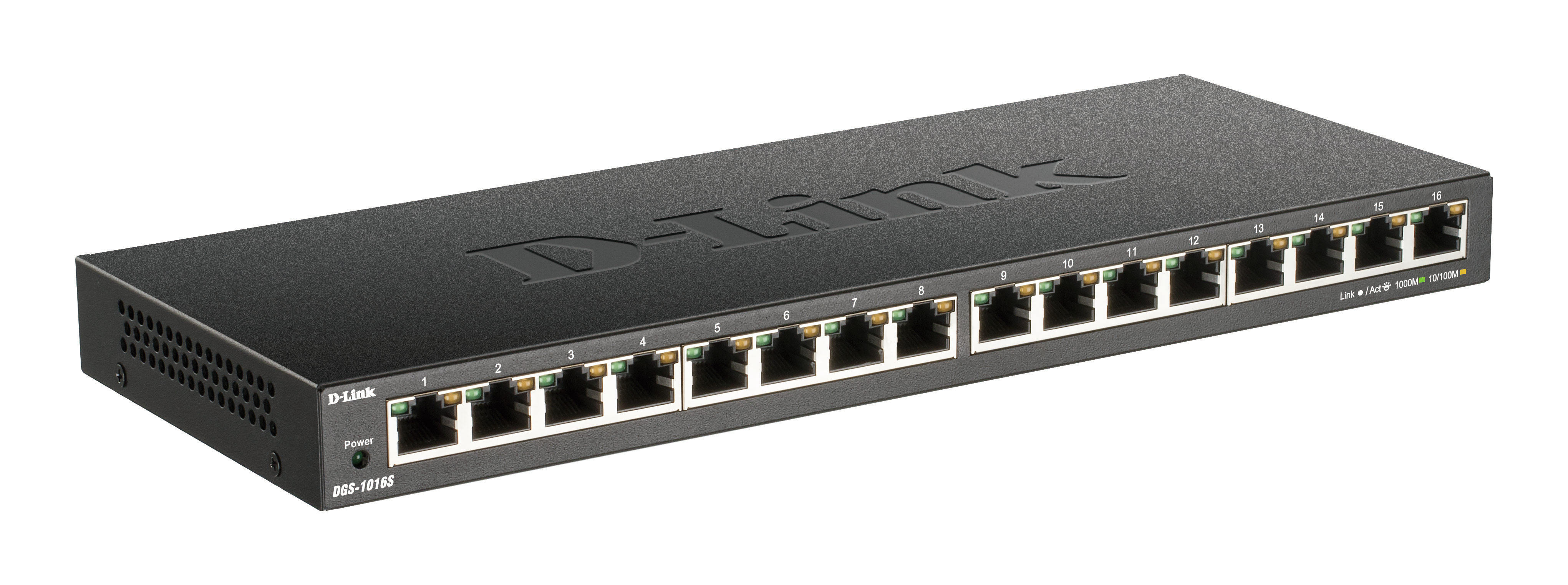 D-Link DGS-1016S 16-Port Gigabit Ethernet Switch Schwarz