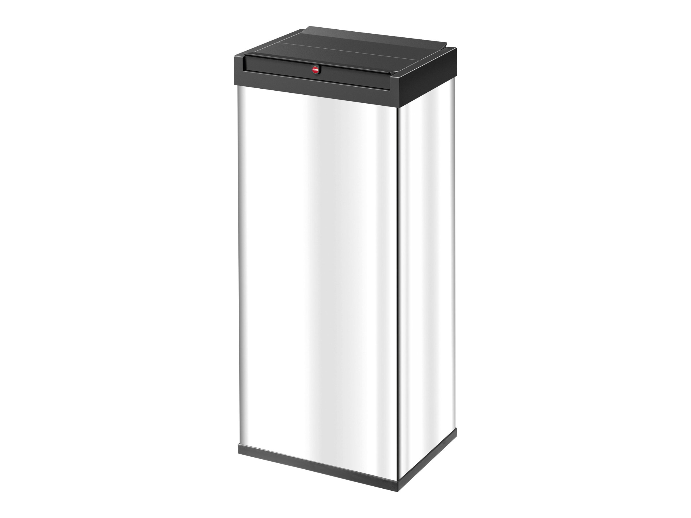 Hailo Big-Box 60 Mülleimer 60 L Schwingdeckel Schwarz/Rostfreier Edelstahl