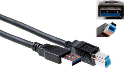 Advanced Cable Technology 0.5m USB 3.0 0.5m USB A USB B Männlich Männlich Schwarz USB Kabel (SB3016)